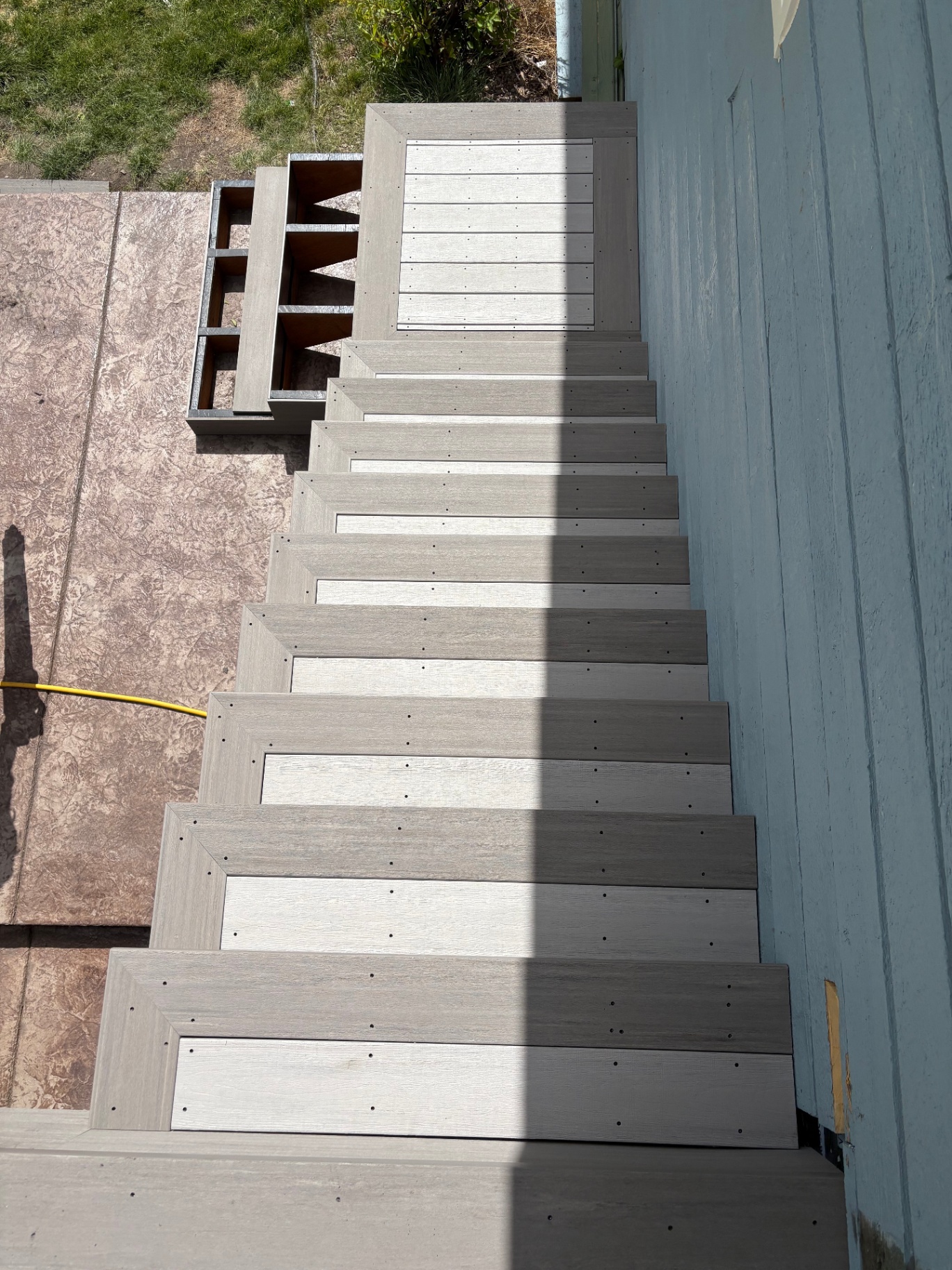 Overhead stair view — clean lines — Stairs & Extensions project in Shreveport by ARK LA TEX Entreprises