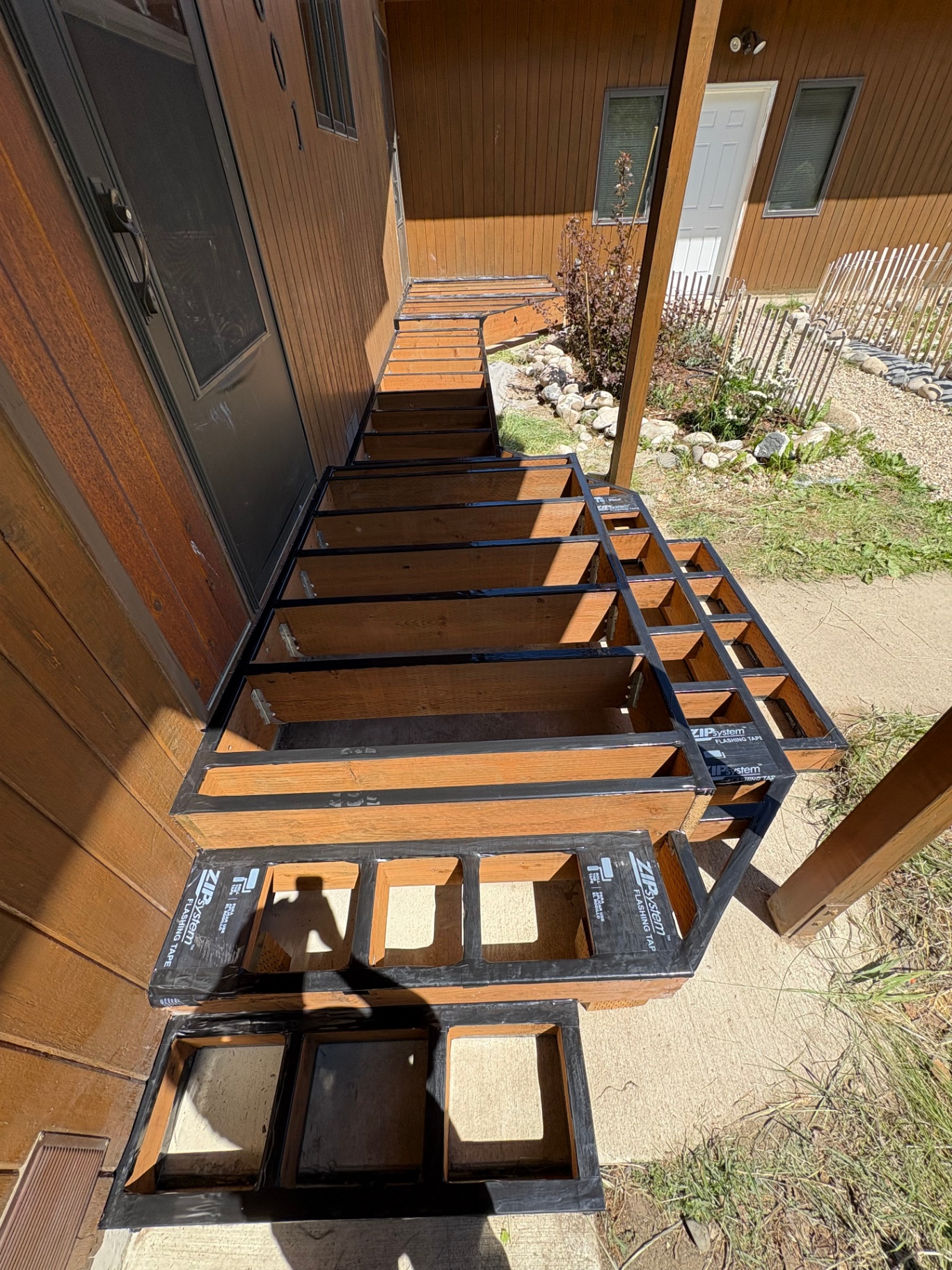 Flashed & taped stair framing rebuild — Rebuilds & Repairs project in Shreveport by ARK LA TEX Entreprises