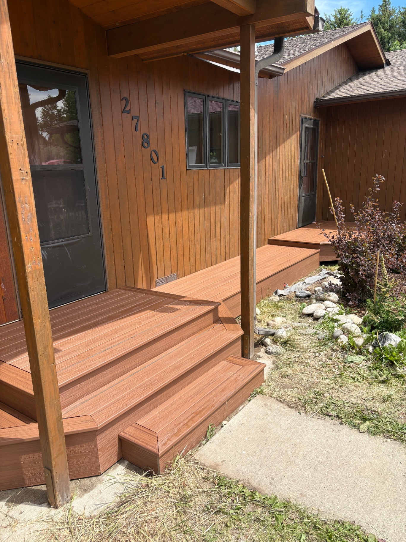 Dual entry decks with steps — Stairs & Extensions project in Shreveport by ARK LA TEX Entreprises