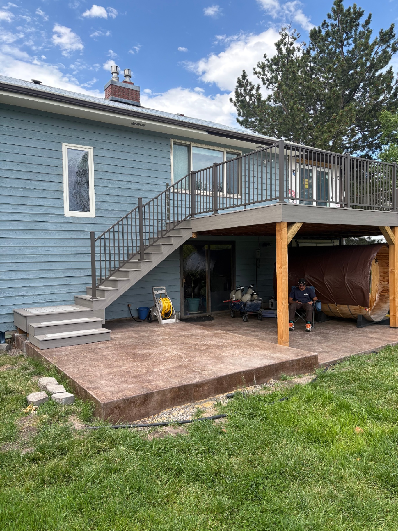 Full rear-yard deck build — New Decks project in Shreveport by ARK LA TEX Entreprises